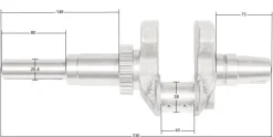 Wał korbowy Loncin LC2P73F LC2P76F CZĘŚĆ ORYGINALNA 130290666-0001
