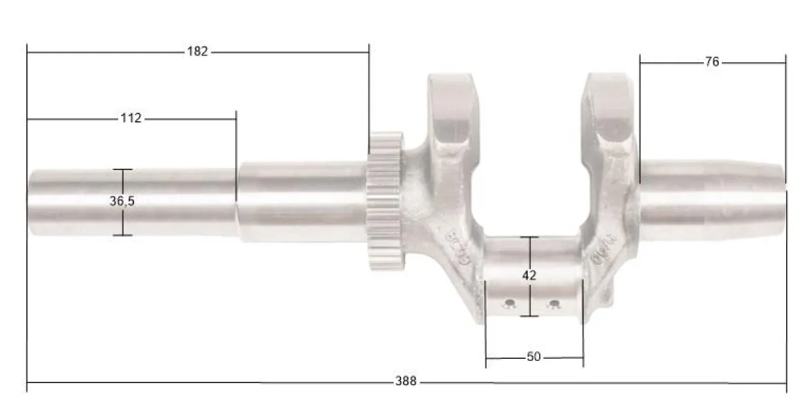 Wał korbowy Loncin LC2V90 (T230) typ C CZĘŚĆ ORYGINALNA