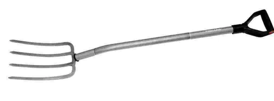 Widły do kopania Fiskars Ergonomic 1070712 – stal borowa, kute zęby, SoftGrip™