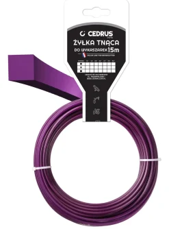 Żyłka tnąca 3.0/15m k kwadrat fiolet PIN006