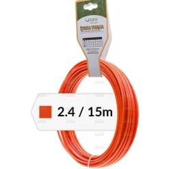 Żyłka tnąca 2.4/15m k kwadrat pomarańcz CEDRUS PIN004 - OFICJALNY DYSTRYBUTOR - AUTORYZOWANY DEALER CEDRUS