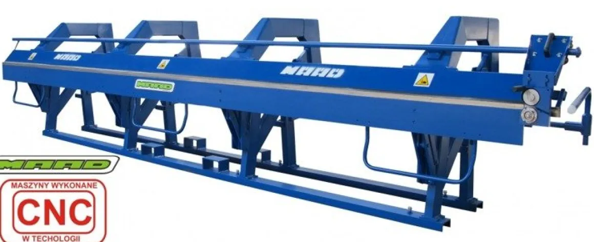 ZAGINARKA GIĘTARKA KRAWĘDZIARKA DEKARSKA DO BLACHY Z CIĘCIEM MAAD ZGS-6000 /0.8mm