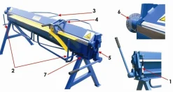 ZAGINARKA GIĘTARKA KRAWĘDZIARKA DEKARSKA DO BLACHY Z CIĘCIEM MAAD ZG-1600 /2.5mm
